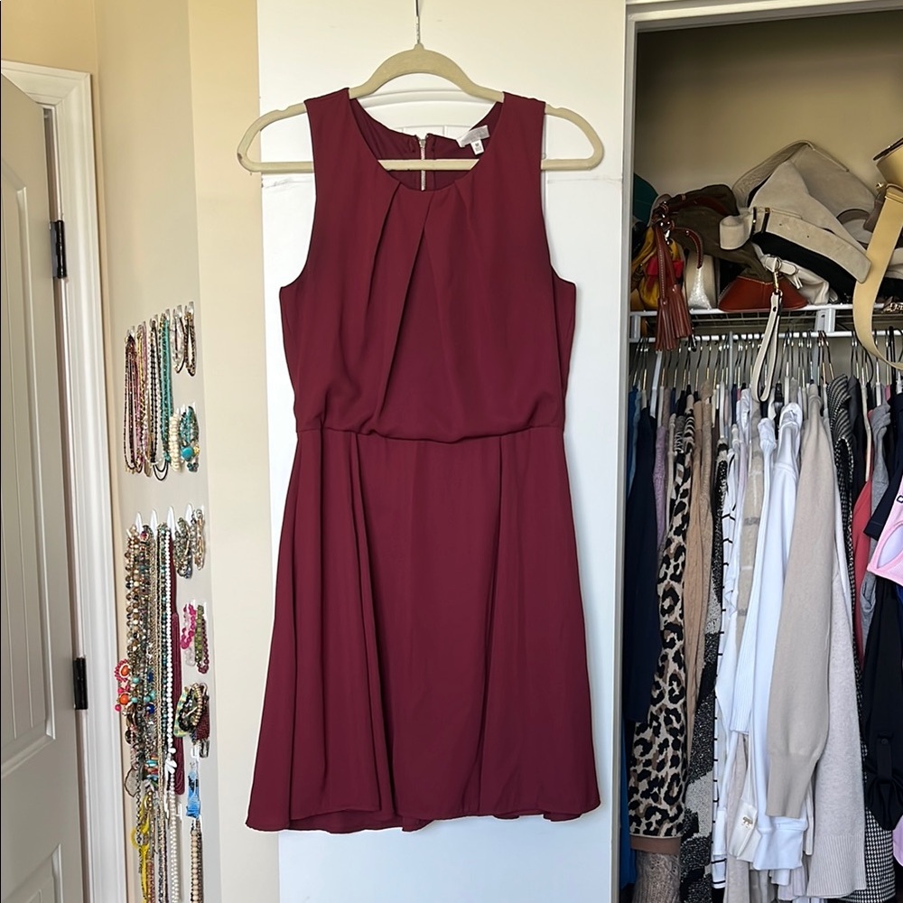 Burgundy Sleeveless Dress